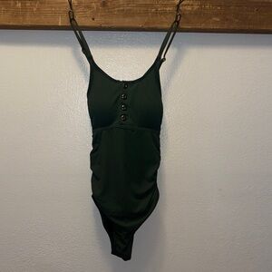 Elegant Dark Green One Piece Swimsuit
